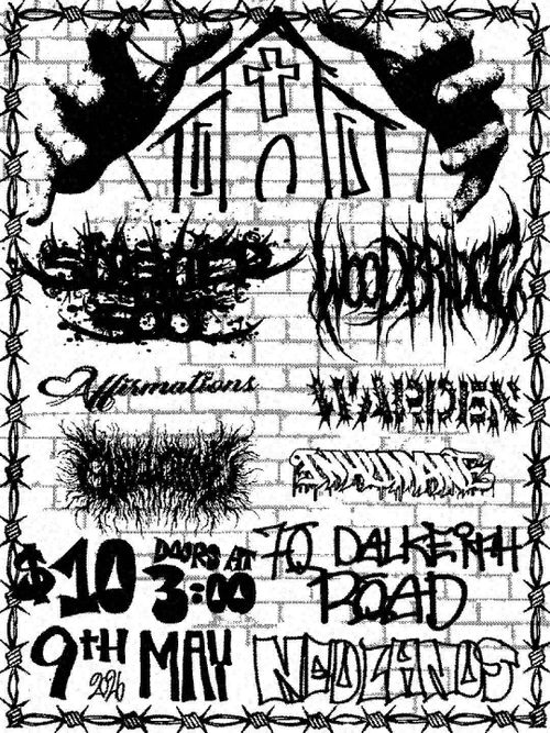 Slaughter The Soul, Woodbridge, Affirmations, Warden, Guillotine, Inhumane @ The Church